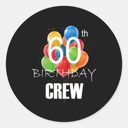 60th Birthday Crew 60 Party Crew Group Women  Ronde Sticker (Voorkant)