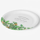 60th Birthday December Birth Flower Holly Custom Papieren Bordje (Gekanteld)