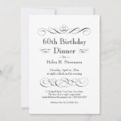 60th Birthday Dinner Party Eat Drink and be Merry Kaart (Achterkant)