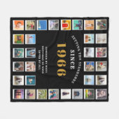 60th Birthday Family Memories Photo Collage Fleece Deken (Voorkant (Horizontaal))