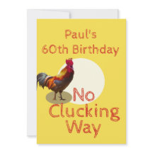 60th Birthday Fun Chicken Invitation