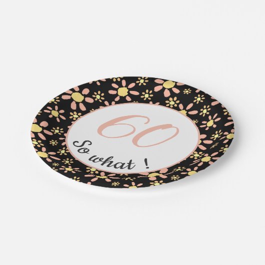 60th Birthday Funny 60 wat Motivatie Papieren Bordje (Gekanteld)