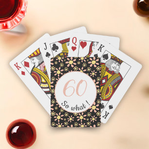 60th Birthday Funny 60 wat Motivatie Pokerkaarten