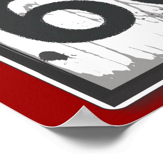 60th Birthday Funny Grungy Speed Limit Sign Poster (Hoek)