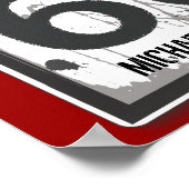 60th Birthday Funny Grungy Speed Limit Sign Poster (Hoek)