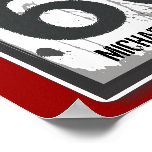 60th Birthday Funny Grungy Speed Limit Sign Poster (Hoek)