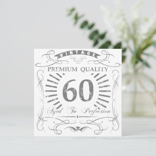 60th Birthday Gag Gift Kaart (Staand voorkant)