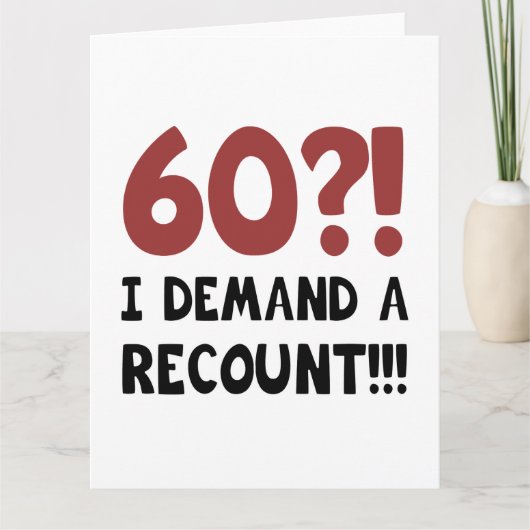 60th Birthday Gag Gift Kaart (Voorkant)