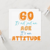 60th Birthday Gag Gift Kaart (Voorkant / Achterkant in situ)