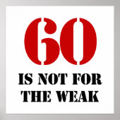 60th Birthday Gag Gift Poster (Voorkant)