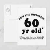 60th Birthday Gag Gifts Briefkaart (Voorkant / Achterkant)