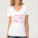 60th Birthday Gift 1953 of Any Year  Brew T-shirt<br><div class="desc">Op zoek naar een unieke 60e verjaardagscadeau? Hier is een leuk verjaardagscadeau shirt! De Brew die in 1953 wordt gecreeerd en aan perfectie verouderd - en een vlek om een douanenaam toe te voegen. En! De tekst is klantgericht, zodat kunt u een naam veranderen of toevoegen, een gevoel toevoegen, of...</div>