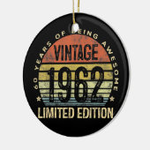 60th Birthday Gifts 1962 Limited Edition Keramisch Ornament (Links)