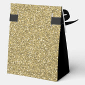 60th Birthday Gold Glitter Thank You Bedankdoosjes (Achterkant)