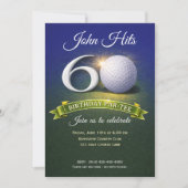 60th Birthday Golf Theme  Kaart (Voorkant)
