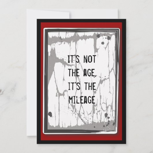 60th Birthday Grungy Speed Limit Sign Table Card Kaart (Achterkant)