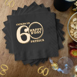 60th Birthday happy b'day aangepaste naam Folie Servetten<br><div class="desc">Eenvoudige 60e verjaardagsfeest folie servetten. Personaliseer met uw eigen naam en bericht in het midden van de 0 indien nodig,  momenteel leest happy b'day. Andere overeenkomende objecten zijn beschikbaar of kunnen op aanvraag worden aangemaakt. Ontworpen door Sarah Trett voor www.mylittleeden.com op Zazzle.</div>