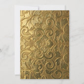 60th Birthday Invitation Black en Gold Glitter Kaart (Achterkant)