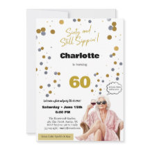 60th Birthday Invitation • Funny Wine Party