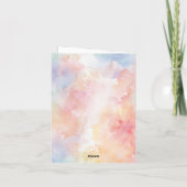 60th Birthday Invitation | Pastel Watercolor Gold  (Achterkant)