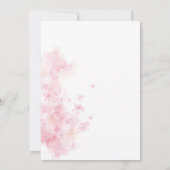 60th Birthday Invitation Pink Floral Watercolor Kaart (Achterkant)