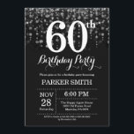 60th Birthday Invitation Silver Glitter Kaart<br><div class="desc">60th Birthday Invitation met Silver String Lights met Silver Glitter Background. Zilveren verjaardag. Volwassen verjaardag. Mannen of vrouwen uitgenodigd. 13e 15e 16e 18e 21e 30e 40e 50e 60e 70e 90e 100e, elke leeftijd. Voor verdere aanpassing, te klikken gelieve de knoop "van de Aanpassing het"en ons ontwerphulpmiddel te gebruiken om deze...</div>