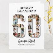 60th Birthday Jubileum Nummer 60 Fotocollage Kaart (Gele Bloem)