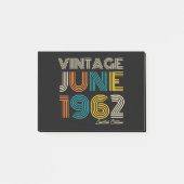 60th Birthday  June 1962 Limited Edition Post-it® Notes (Voorkant)
