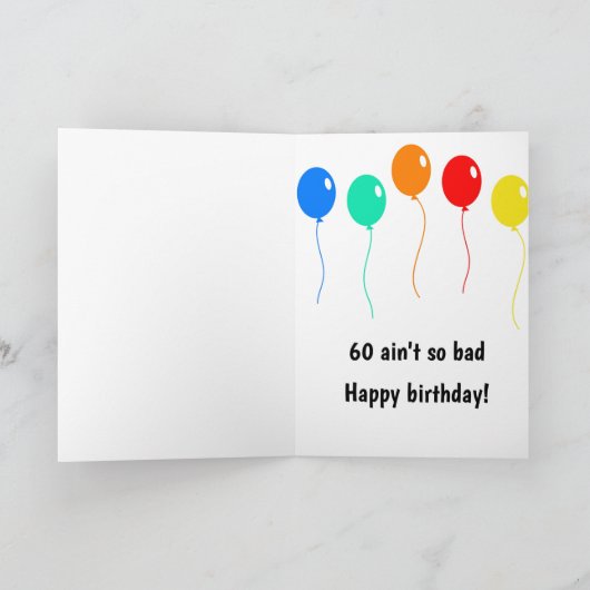 60th Birthday Kaart (Binnen)