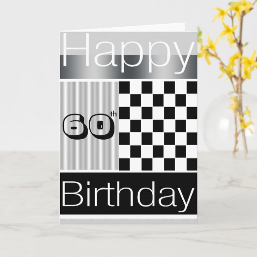 60th Birthday Kaart (Gele Bloem)