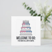 60th Birthday Kaart (Staand voorkant)