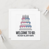60th Birthday Kaart (Voorkant / Achterkant in situ)
