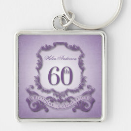 60th Birthday  Lijst gepersonaliseerde sleutelhang Sleutelhanger