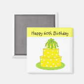 60th Birthday Magneet (Voorkant / Achterkant)