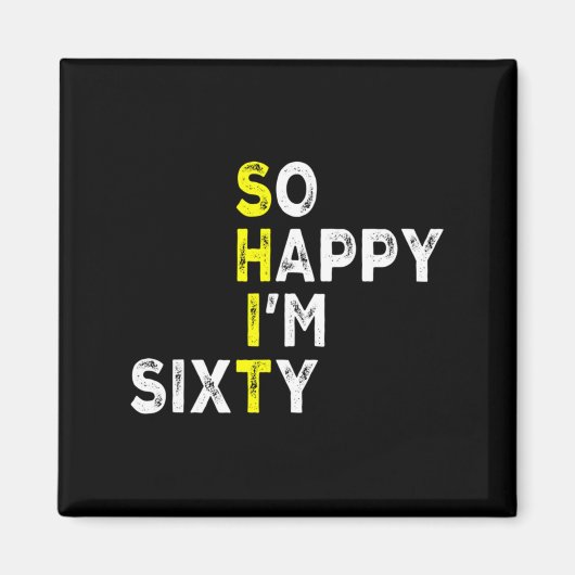 60th Birthday Man Woman 60 Years Bday Funny Gift Y Magneet (Voorkant)