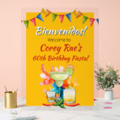 60th Birthday Mexican Fiesta Bienvenidos Welcome Acryl Bord (Huwelijk)
