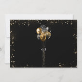 60th Birthday Modern Gold Glitter Balloons 2 Photo Kaart (Achterkant)