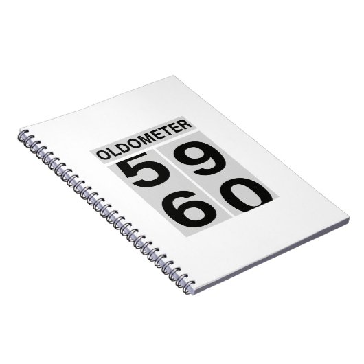 60th Birthday OLDOMETER Notitieboek (Rechterzijde)