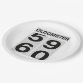 60th Birthday OLDOMETER Papieren Bordje (Gekanteld)