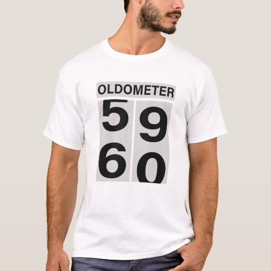 60th Birthday OLDOMETER T-shirt (Voorkant)
