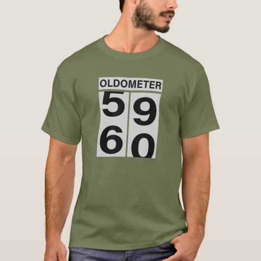 60th Birthday OLDOMETER T-shirt (Voorkant)