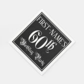 60th Birthday Party — Fancy script + aangepaste na Servet (Hoek)