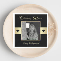 60th Birthday Party Foto op Zwart