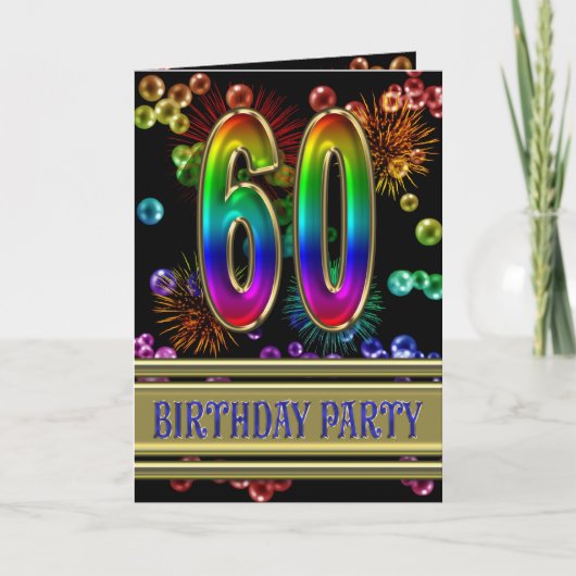 60th Birthday party Invitation (Voorkant)