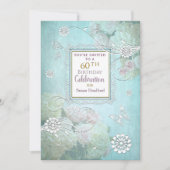 60th Birthday Party Invitation, Elegant Pastels Kaart (Voorkant)
