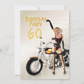 60th Birthday party Invitation Kaart (Voorkant)