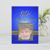 60th Birthday party Invitation Kaart (Staand voorkant)