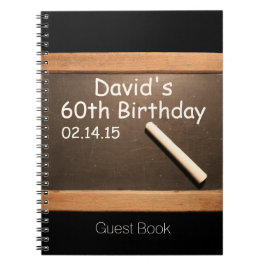 60th Birthday Party Personalized Guest Book Notitieboek