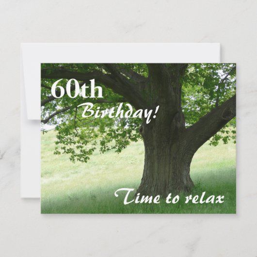 60th Birthday Party-Relax/with Quote Kaart (Voorkant)