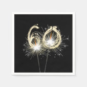 60th Birthday Party Sparklers on Black Servet (Voorkant)